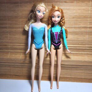 Disney Frozen Elsa Doll 2012 and Anna Doll 2013 Lot of 2